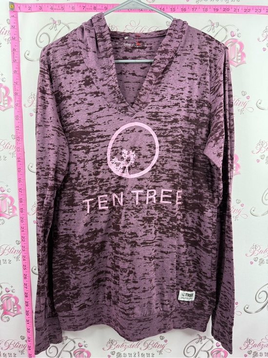 tentree Tops - tentree sweater hoodie style Purple Burnout V-Neck Hoodie Tee